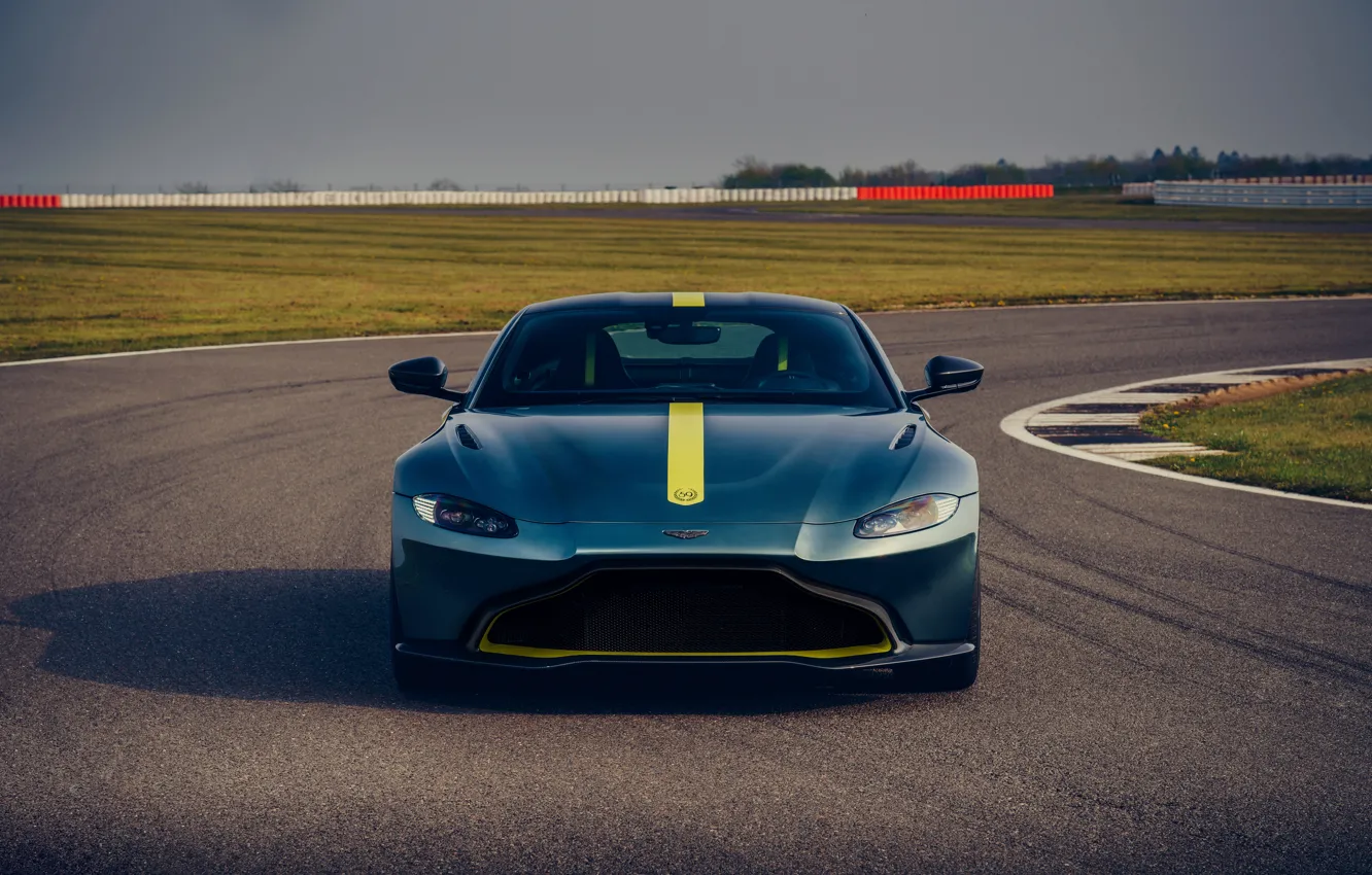 Photo wallpaper Aston Martin, coupe, Vantage, front view, Manual transmission, AMR, 2019, 510 HP
