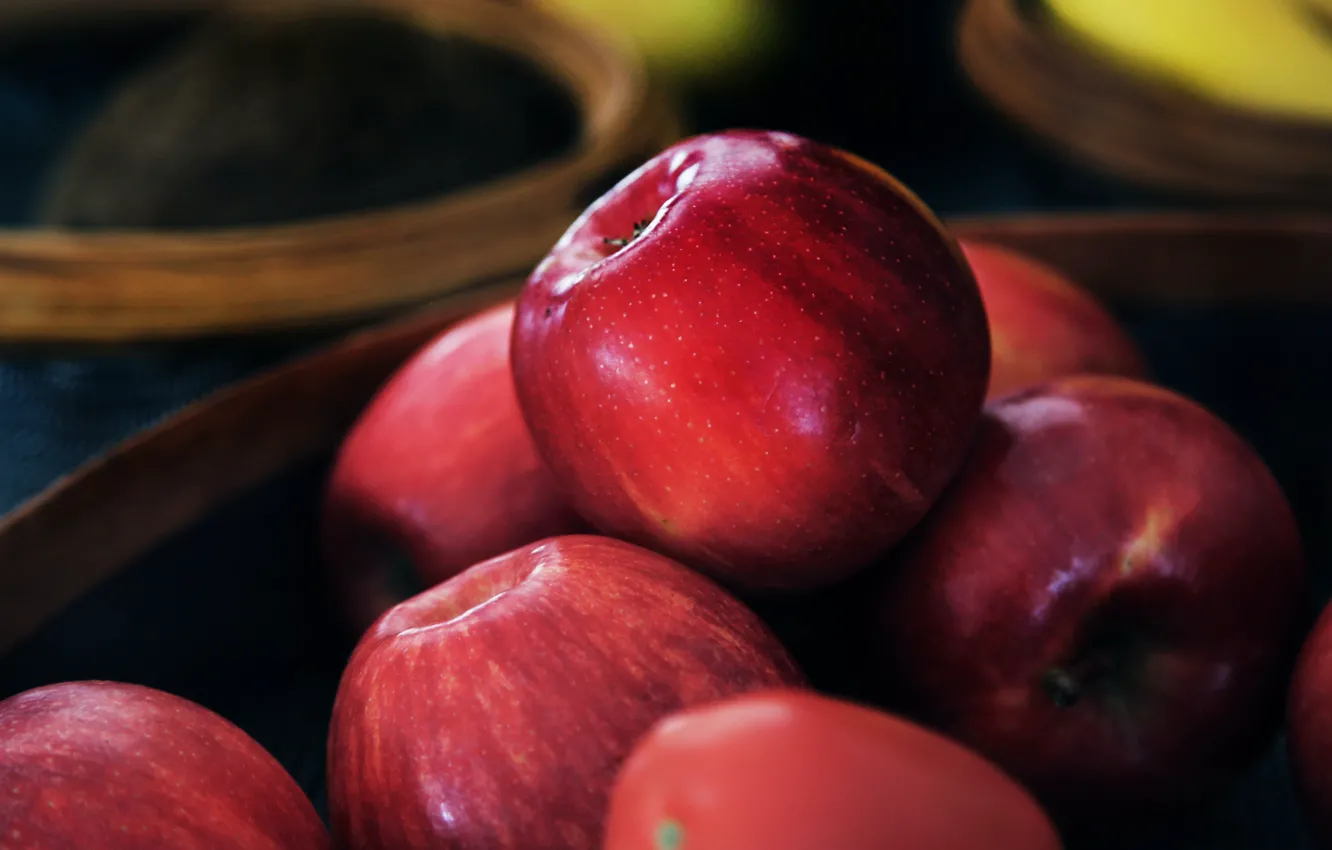 Photo wallpaper apples, food, fruit
