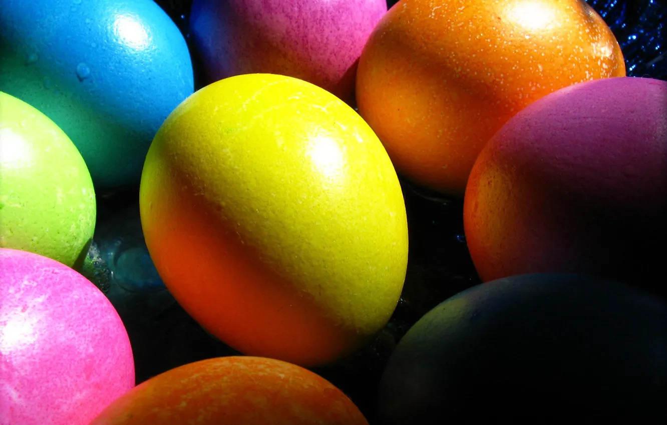 Photo wallpaper eggs, Easter, painted