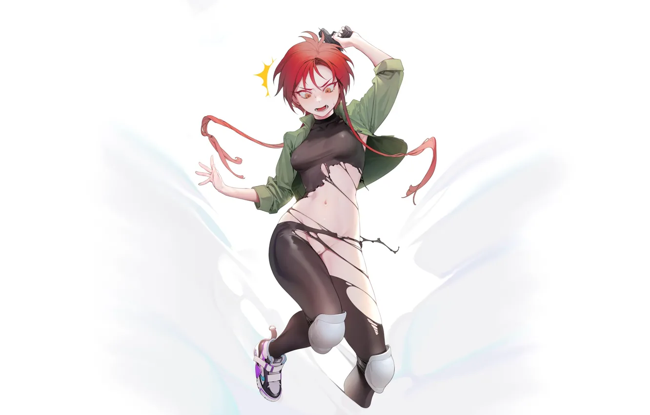 Photo wallpaper kawaii, girl, hot, sexy, jump, anime, short hair, babe