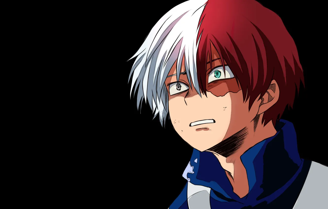 Photo wallpaper look, background, anime, guy, Boku no Hero Academy, My hero Academy, Todoroki Shoto