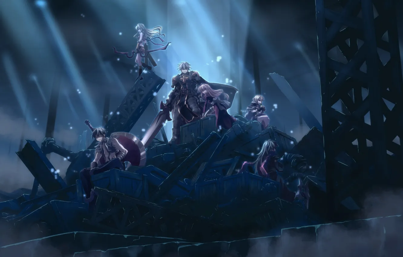 Photo wallpaper weapons, each, anime, hero, team