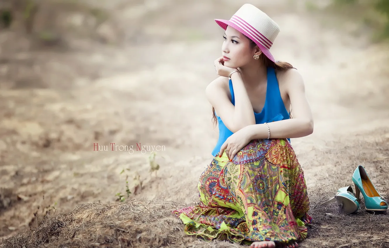 Photo wallpaper girl, mood, Asian