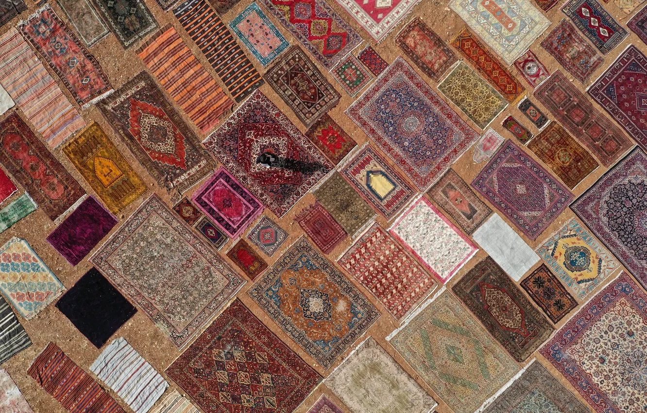 Photo wallpaper human, carpet, ground