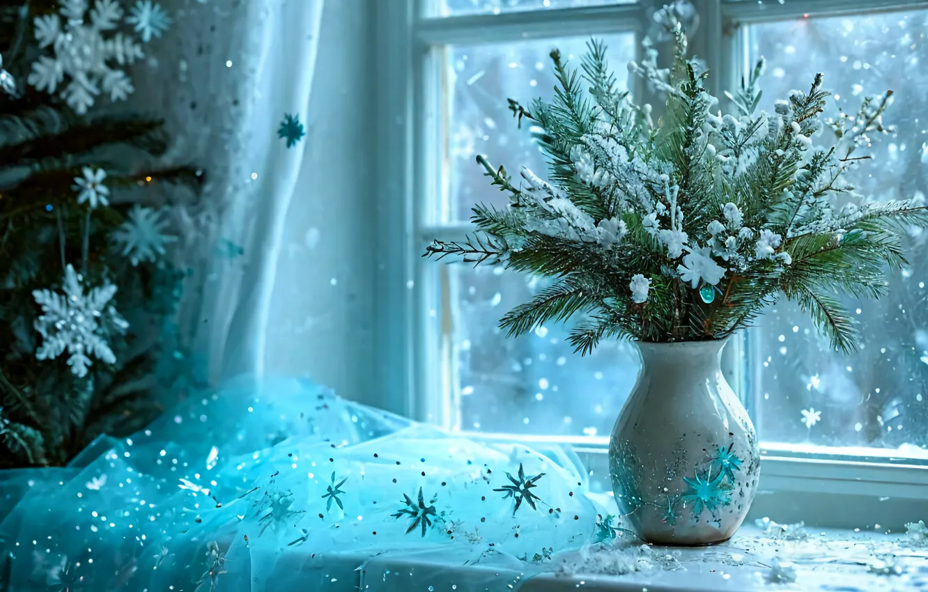 Photo wallpaper blue, blue, art, AI ART