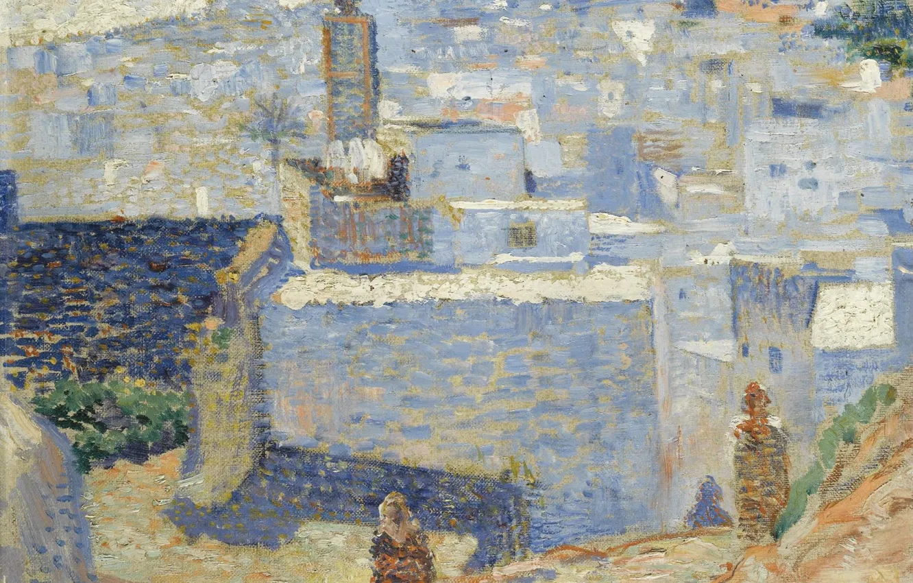 Photo wallpaper picture, 1888, Theo van Rysselberghe, Theo van Reysselberge, A city in Morocco