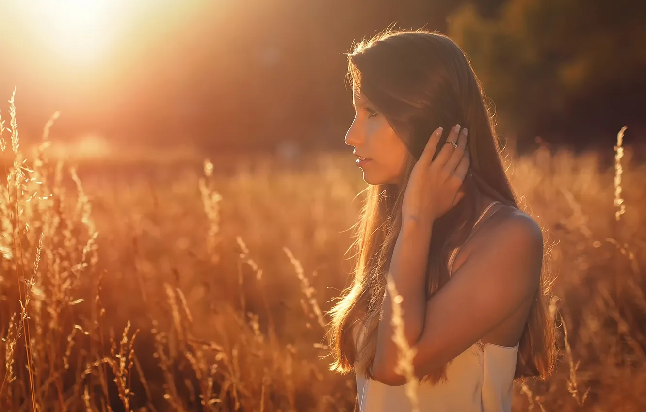 Photo wallpaper portrait, profile, Dominica, sunlight, Martin Kühn