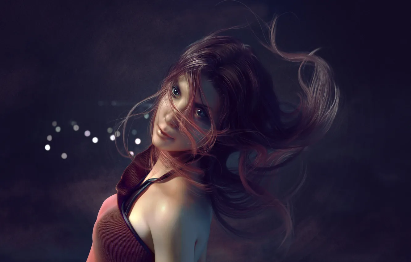 Photo wallpaper girl, Final Fantasy, long-haired