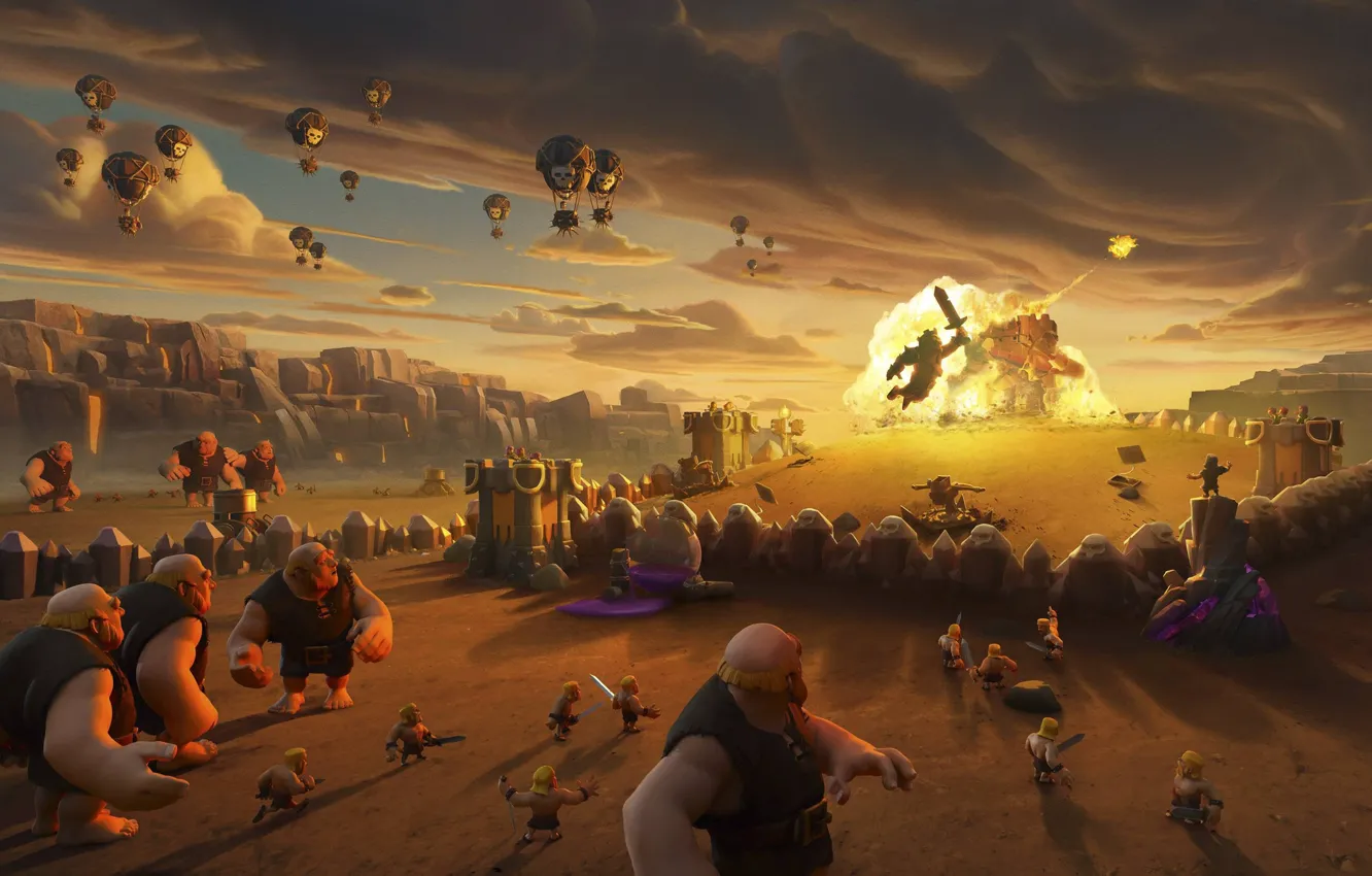 Photo wallpaper game, giant, Clash Of Clans