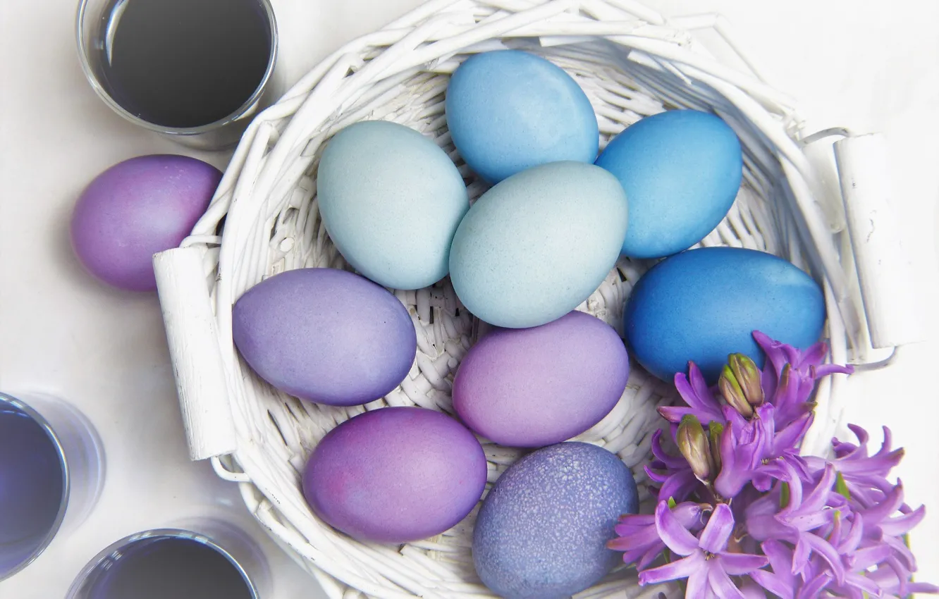 Photo wallpaper eggs, Easter, Holiday