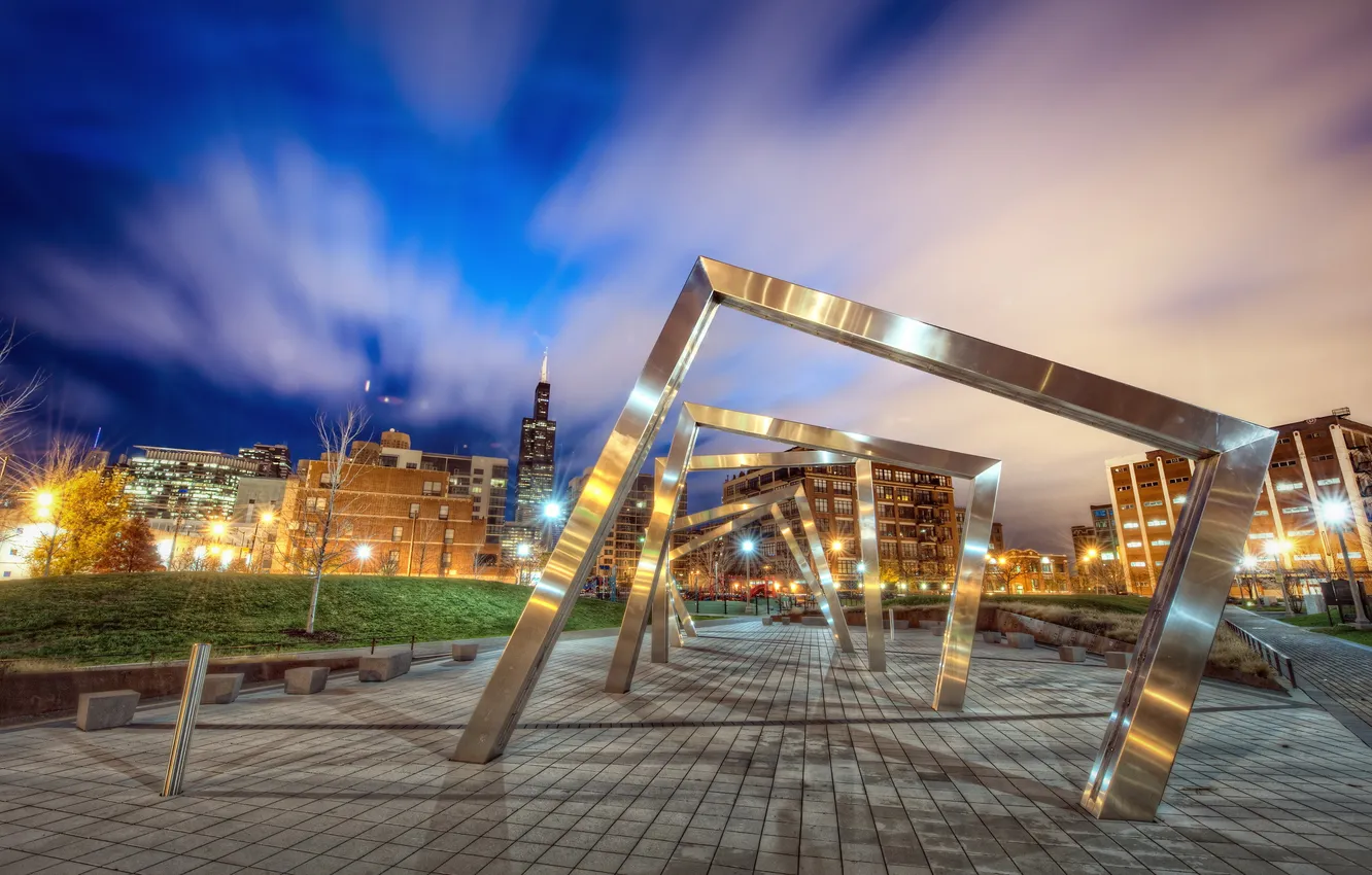 Photo wallpaper the city, Chicago, Mary Bartelme Park