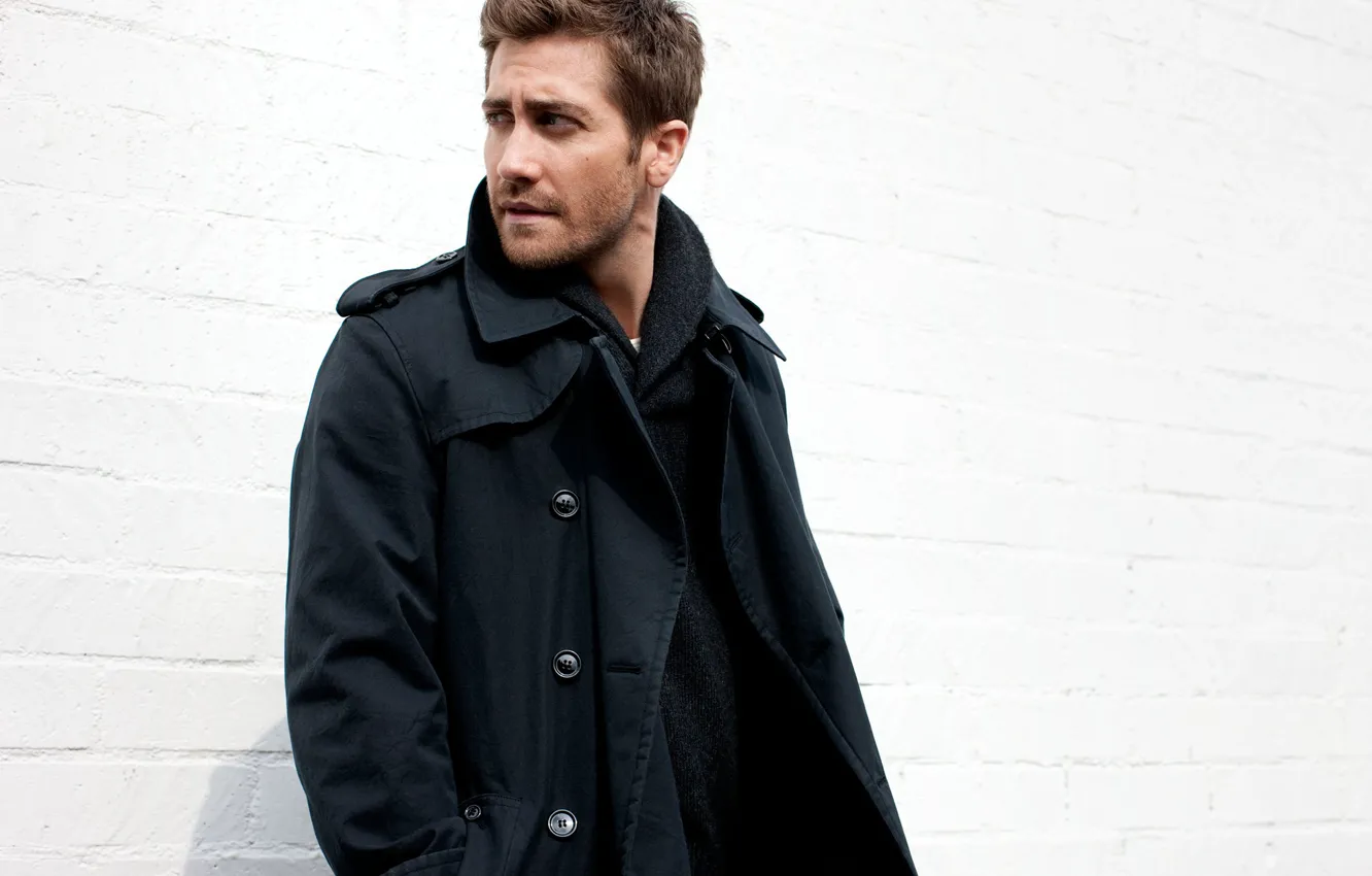 Photo wallpaper look, wall, jacket, male, Jake Gyllenhaal, Jake Gyllenhaal