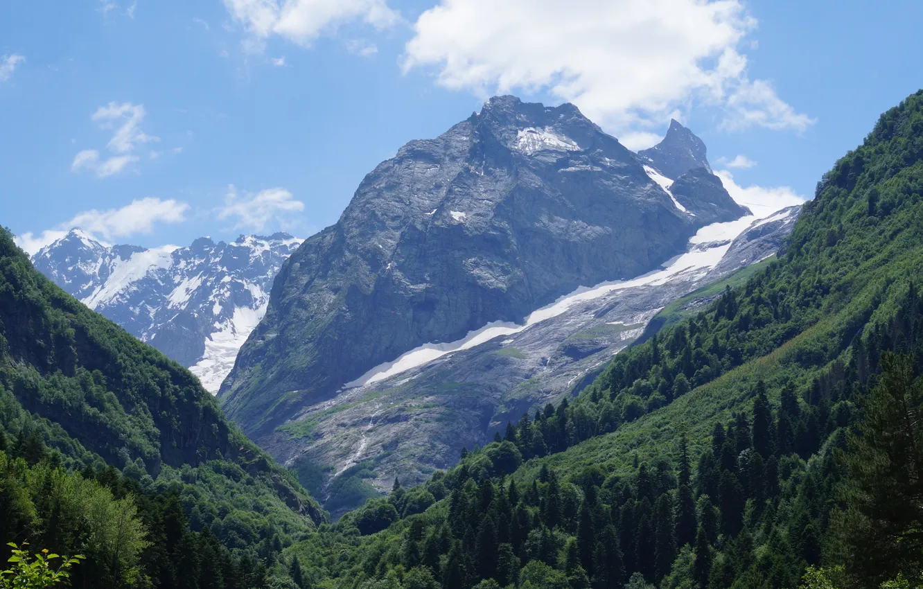 Photo wallpaper landscape, mountains, nature, The Caucasus, landscape, nature, mountains, Dombay