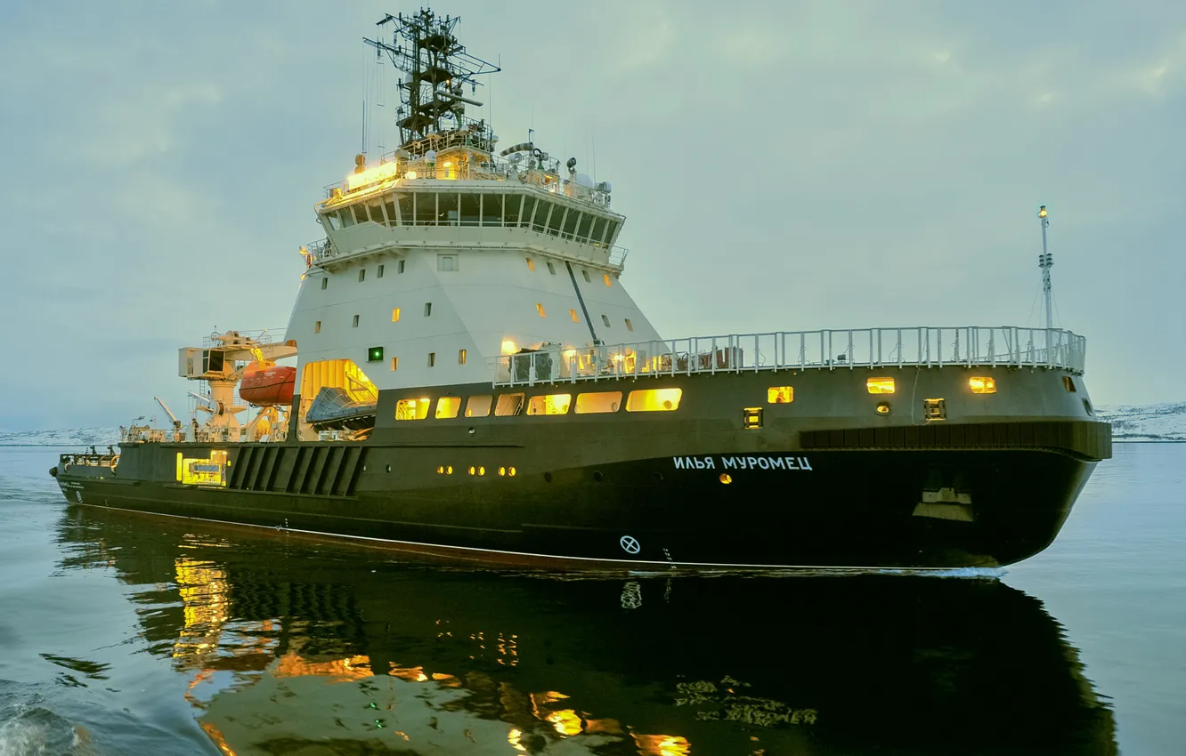 Photo wallpaper Icebreaker, Ilya Muromets, Diesel-electric