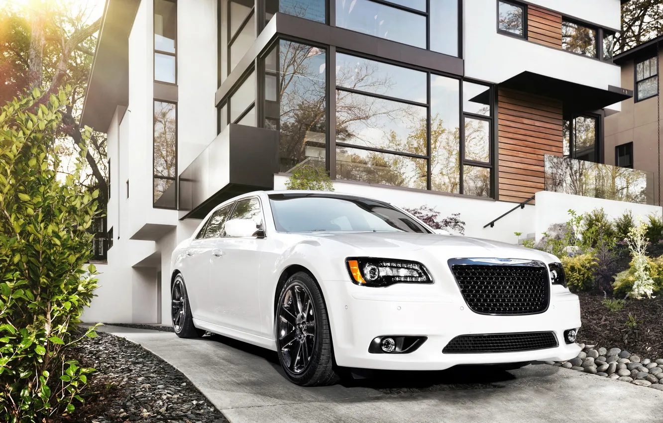 Photo wallpaper white, home, Chrysler, SRT8, car, 300, Chrysler