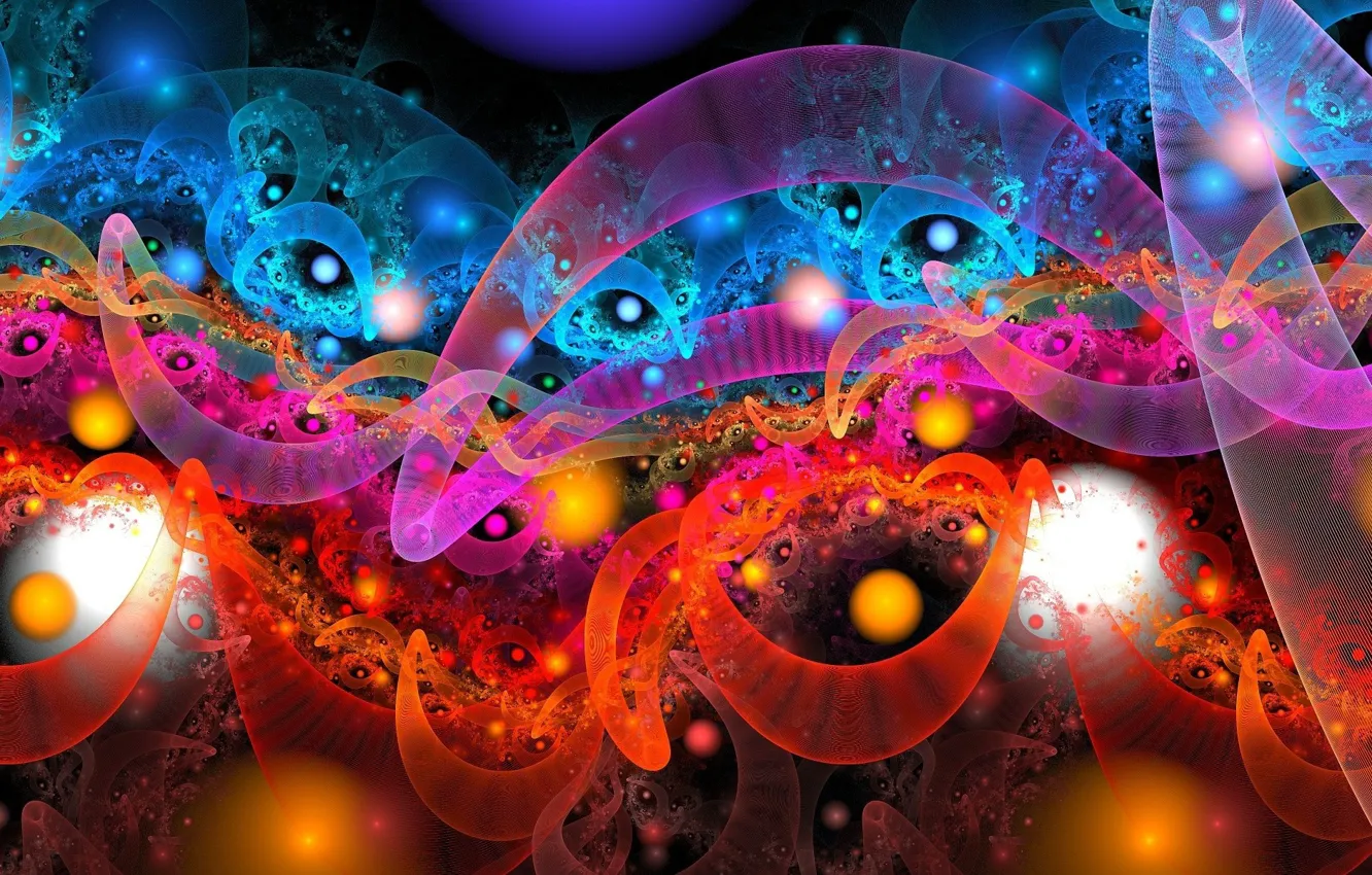 Photo wallpaper colors, colorful, abstract, digital art, shapes, Color Burst