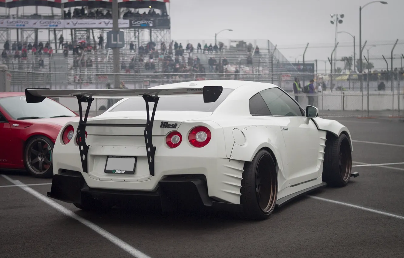 Photo wallpaper white, Nissan, GT-R