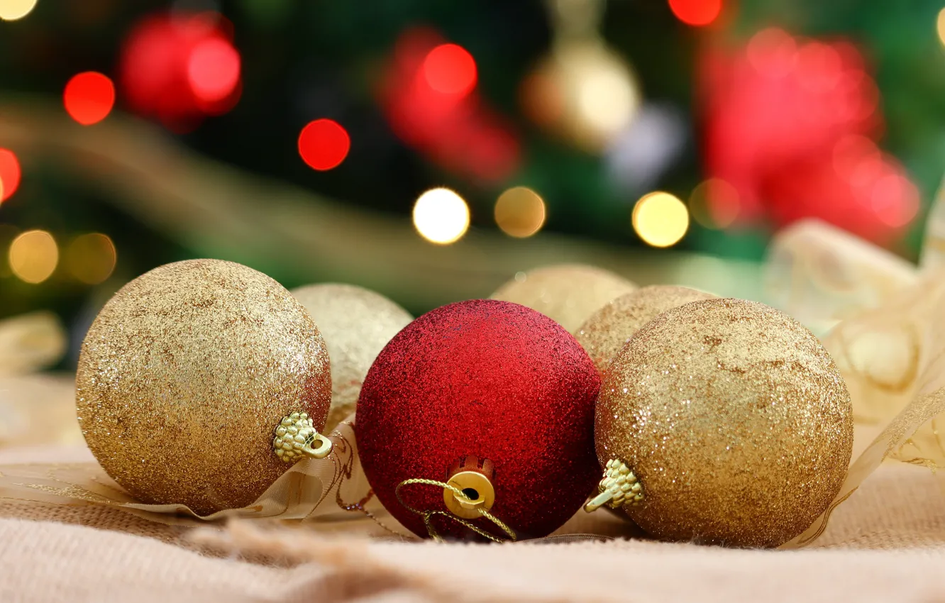 Photo wallpaper balls, holiday, Shine, Christmas, New year, Christmas decorations, Christmas decorations, new year decorations