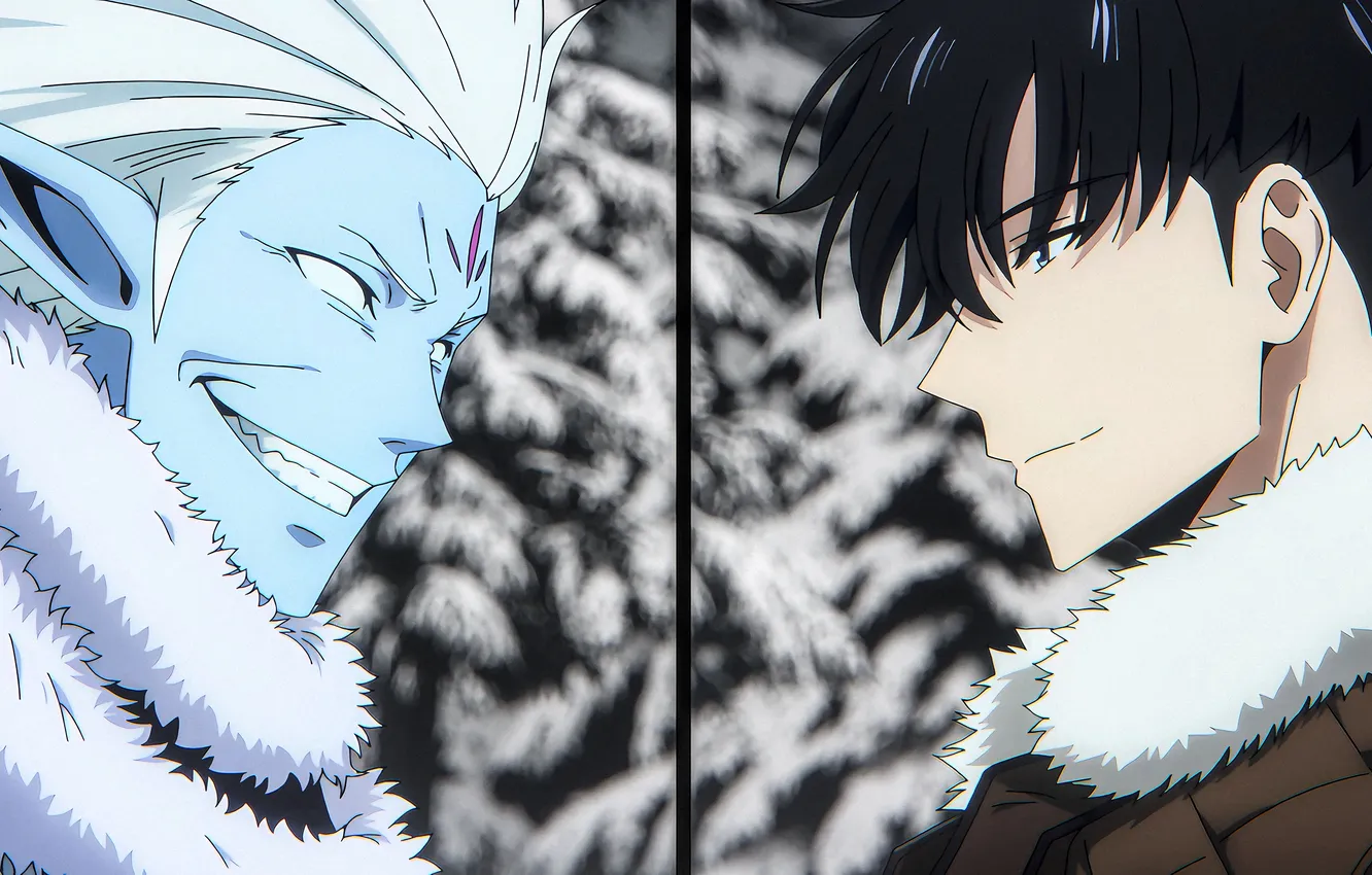 Photo wallpaper look, villain, guy, high quality, dark hair, Solo Leveling, Raising the level alone, Jinu Song