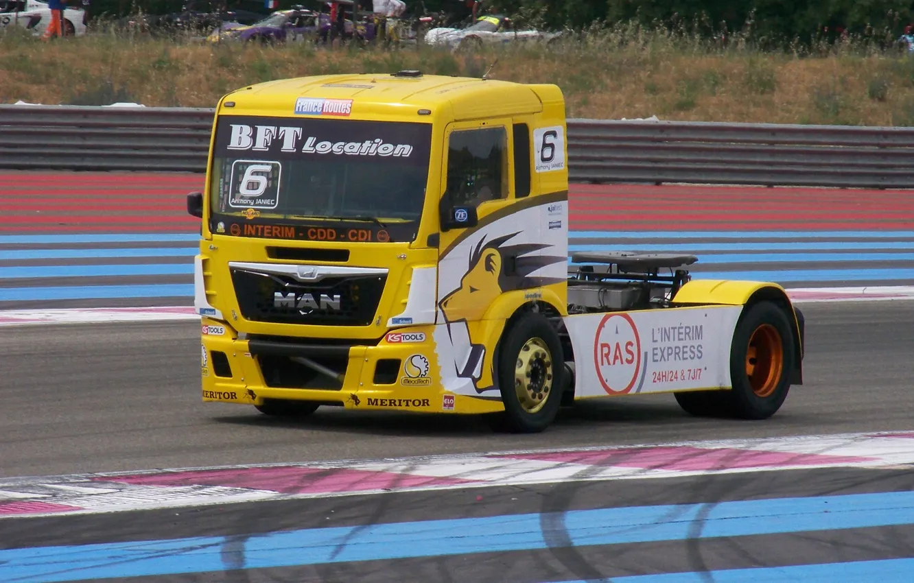 Photo wallpaper truck, racing, Man
