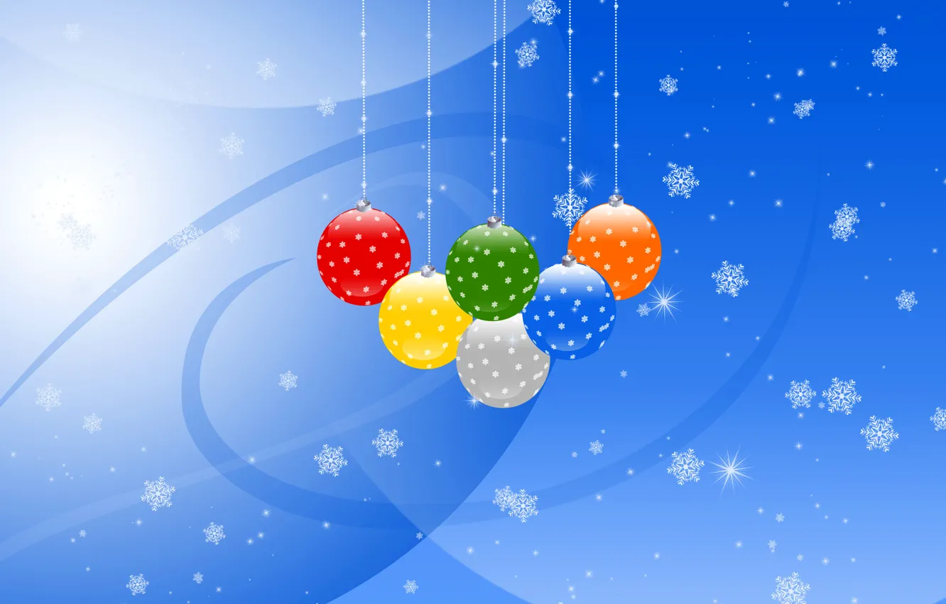 Photo wallpaper holiday, toys, Christmas, ball, decoration