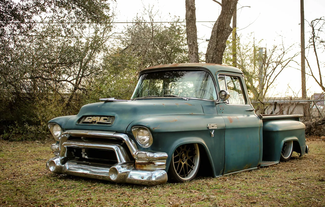 Photo wallpaper Truck, GMC, 1955, Wheels, DE3C, Forgeline