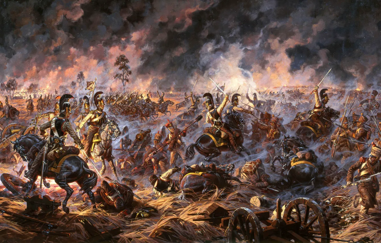 Photo wallpaper war, soldiers, battle, 1812, the Frenchman, Russian