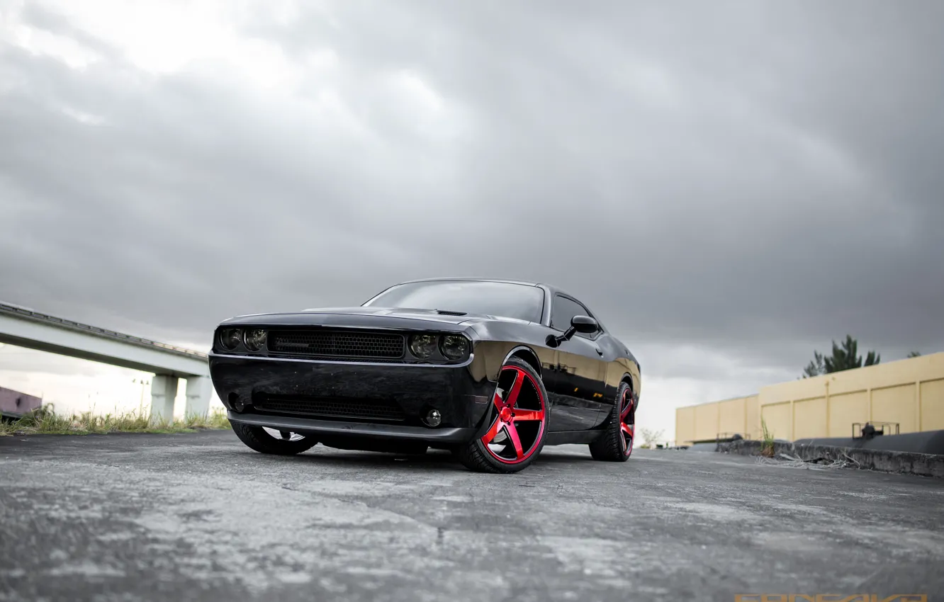 Photo wallpaper Dodge, Challenger, Red, Face, Lollipop, Gloss, on, 22 CW5