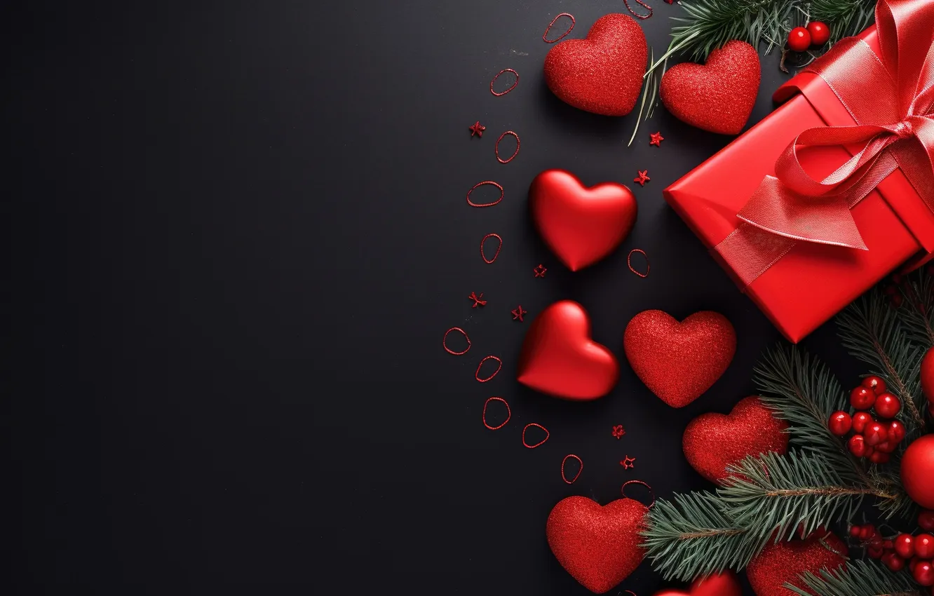 Photo wallpaper love, gift, romance, heart, love, Valentine's day, romantic, hearts