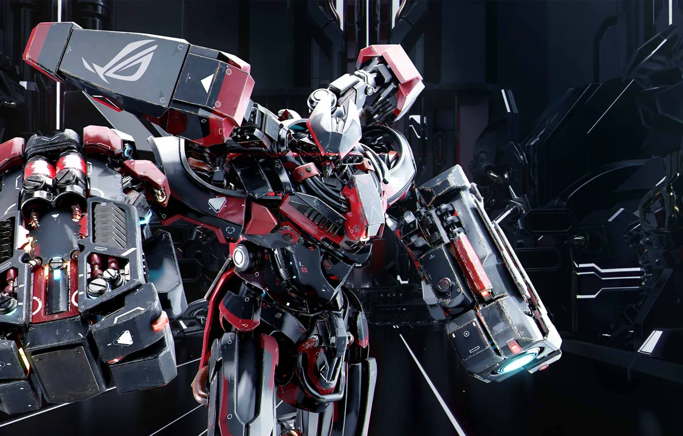 Photo wallpaper robot, asus, rog, Transformer, republic of gamers