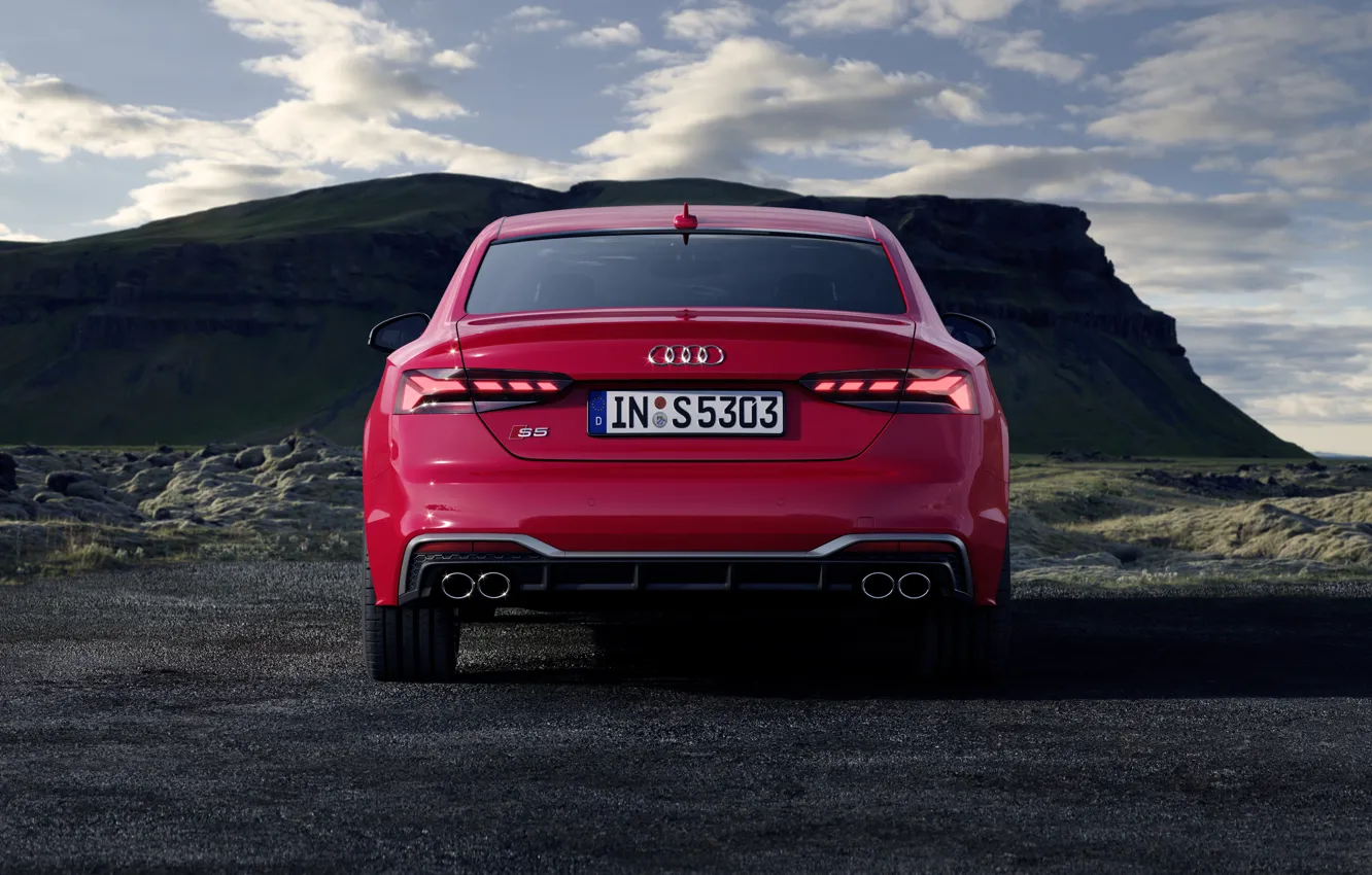 Photo wallpaper Audi, TDI, rear view, Coupe, Audi S5, 2020