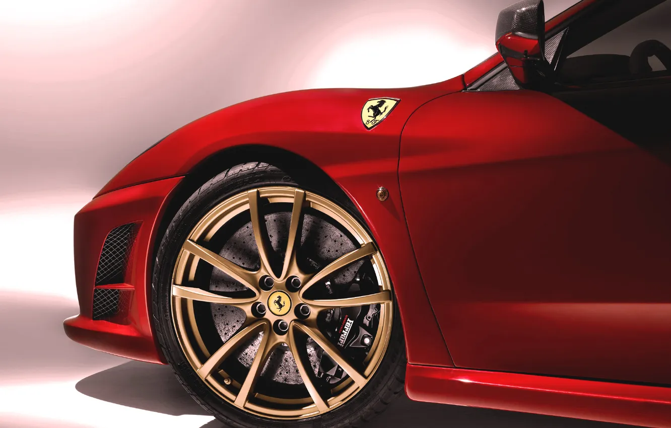 Photo wallpaper machine, auto, red, wheel, F430, Ferrari, drives
