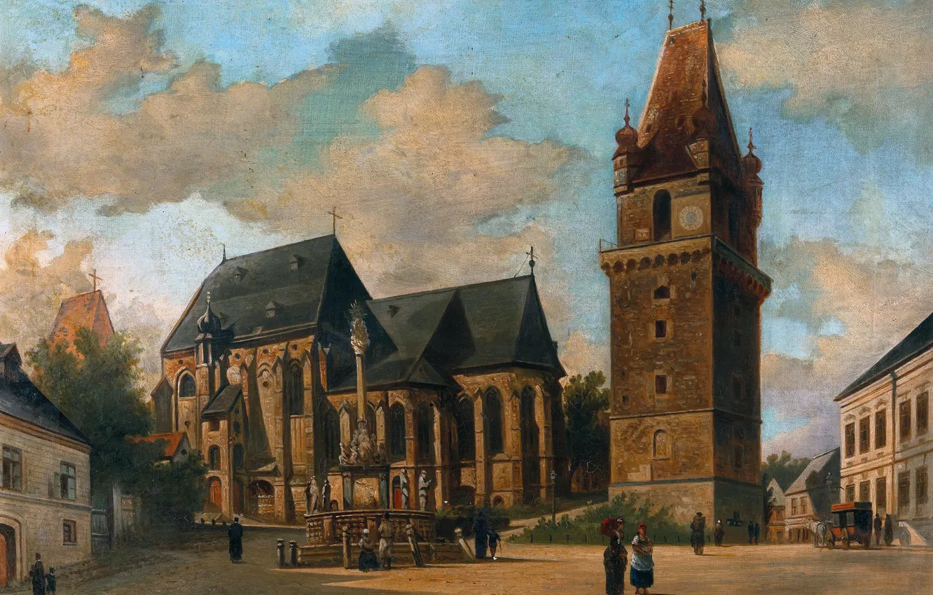 Photo wallpaper people, home, picture, Church, Dutch artist, Elias Pieter van Bommel, Elias Peter van Bommel, Augustinian …