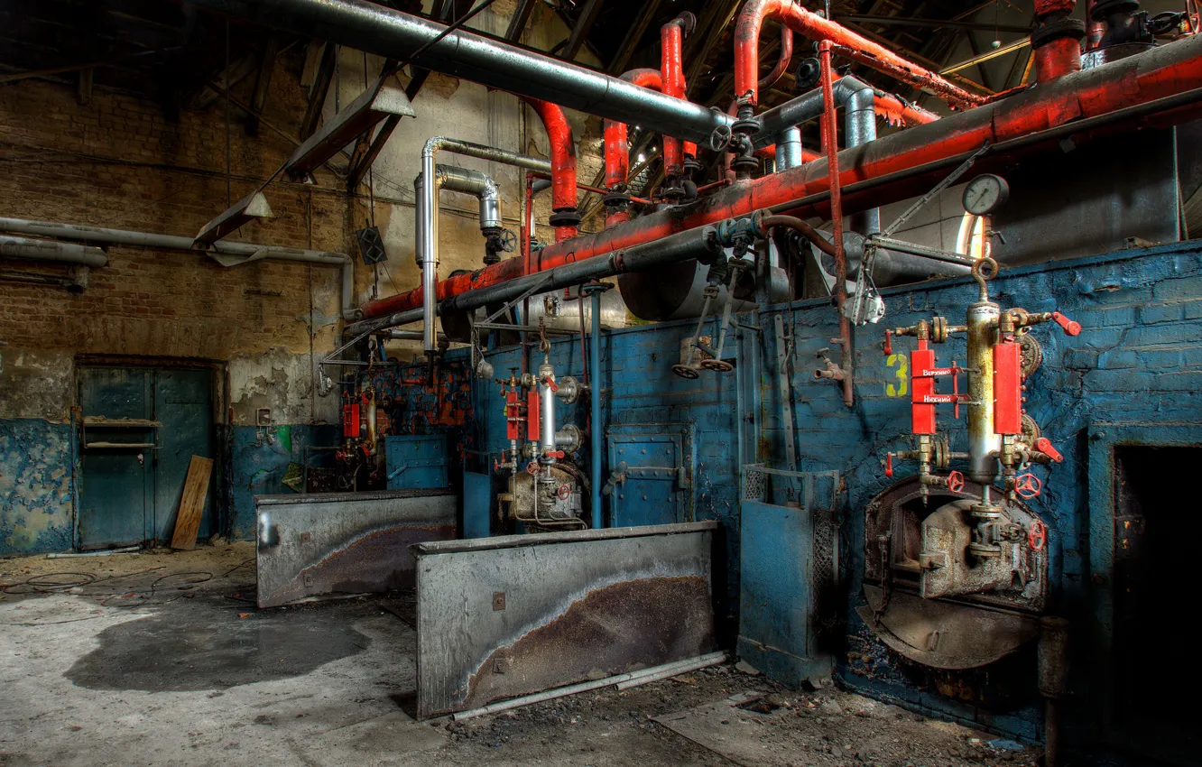 Photo wallpaper background, factory, boiler