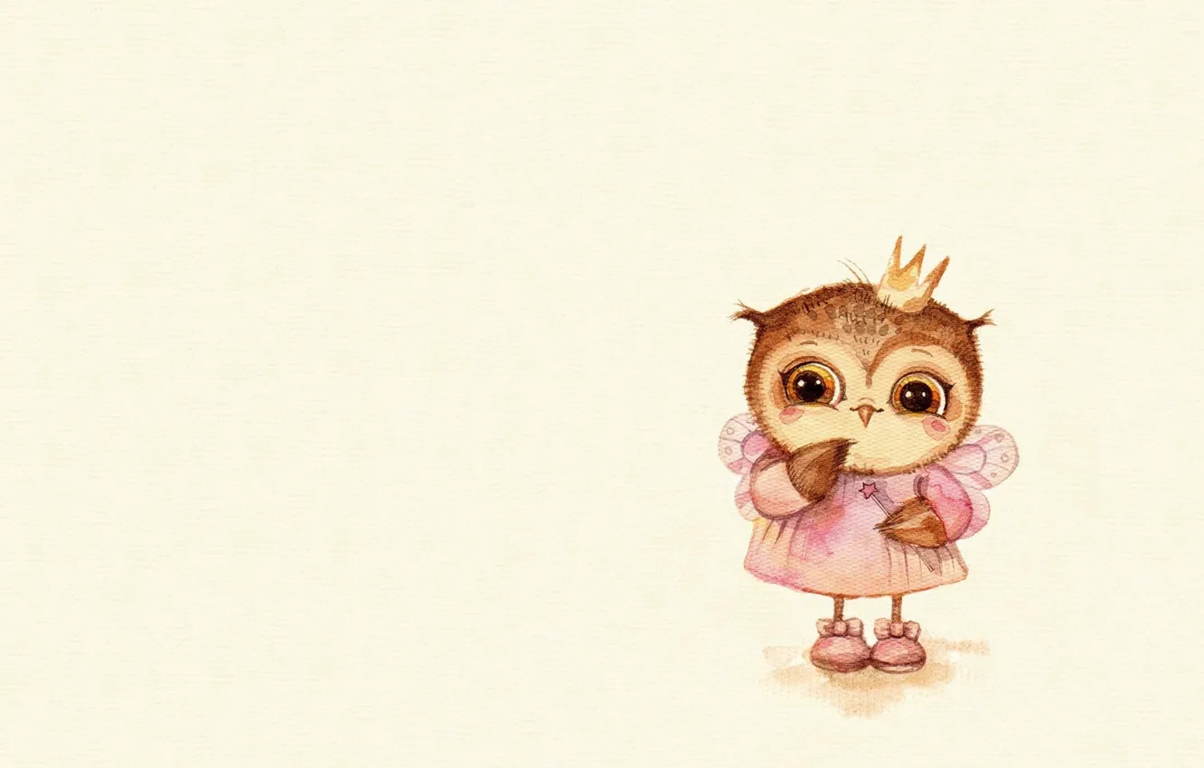 Photo wallpaper mood, holiday, owl, art, outfit, carnival, magic wand, children's