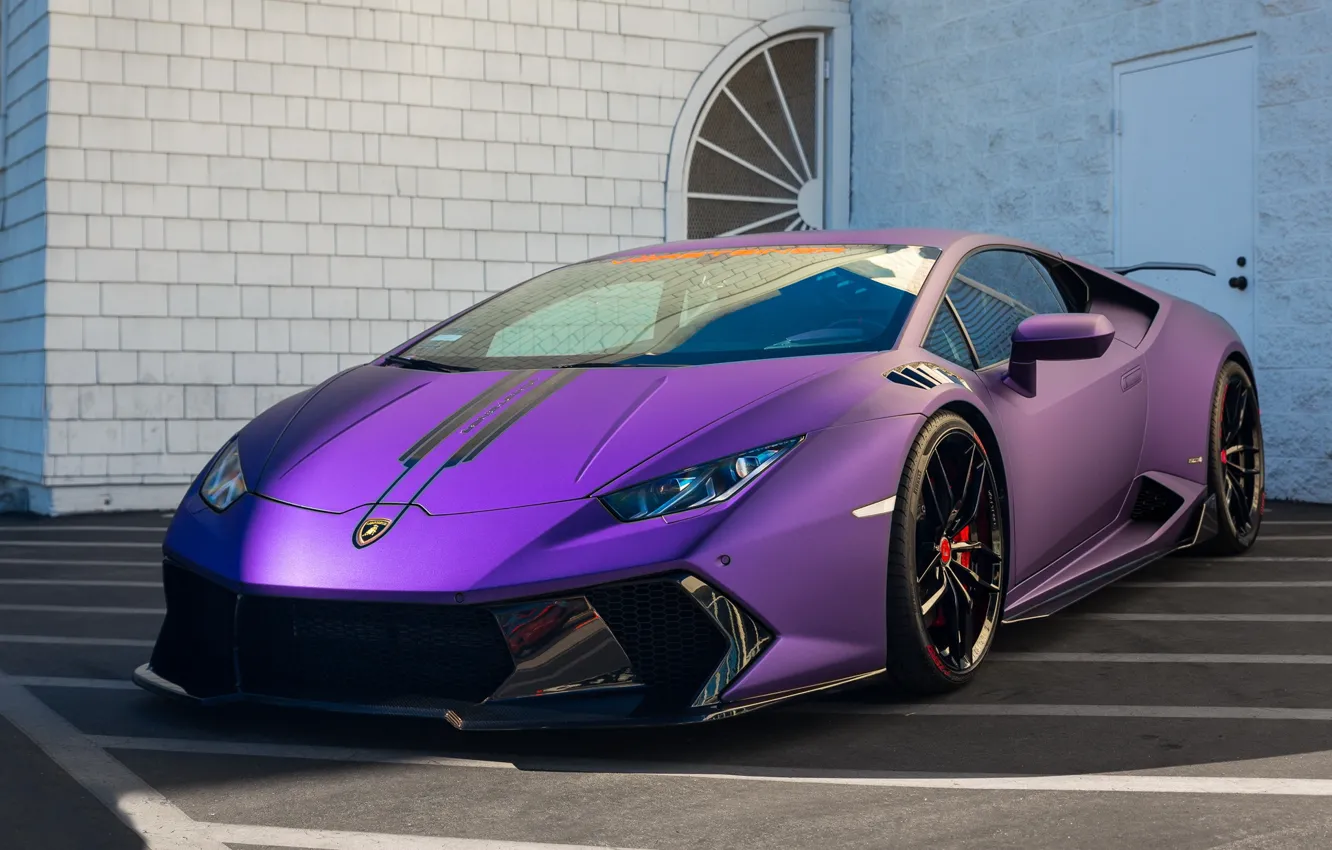 Photo wallpaper Lamborghini, Vorsteiner, Black, Wheels, Huracan