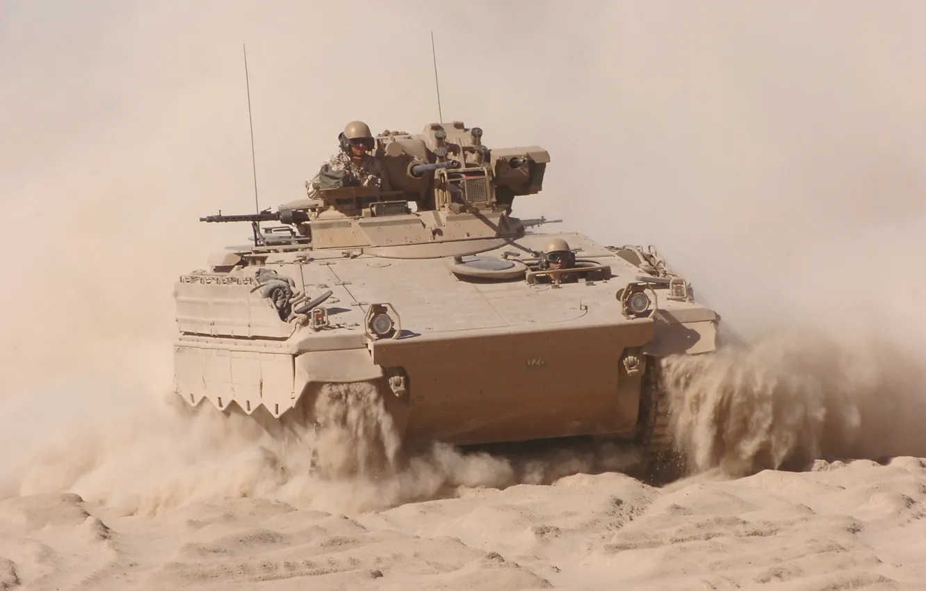 Photo wallpaper sand, machine, dust, combat, infantry, Marder, «Marder»