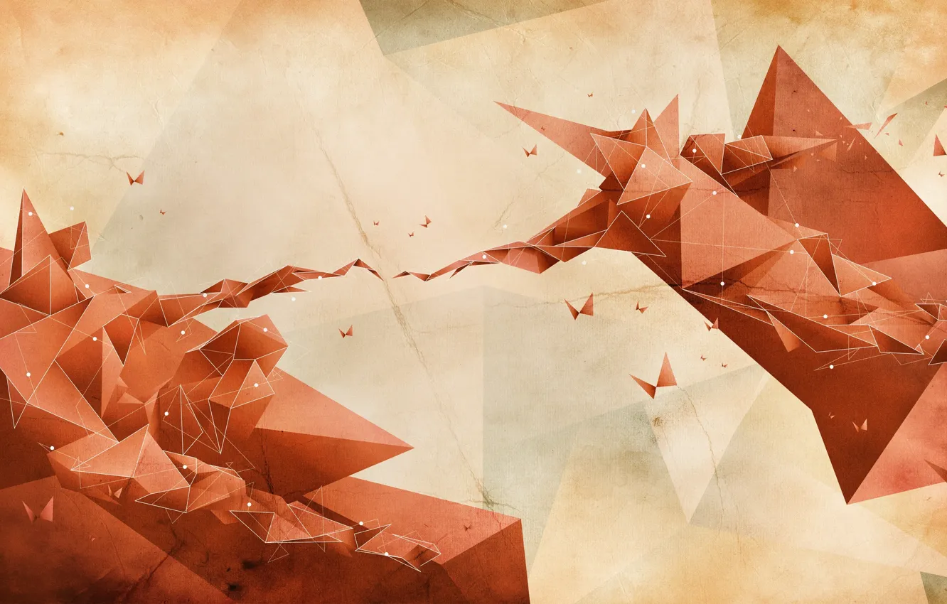 Photo wallpaper abstraction, figure, geometry, The Creation Of Adam