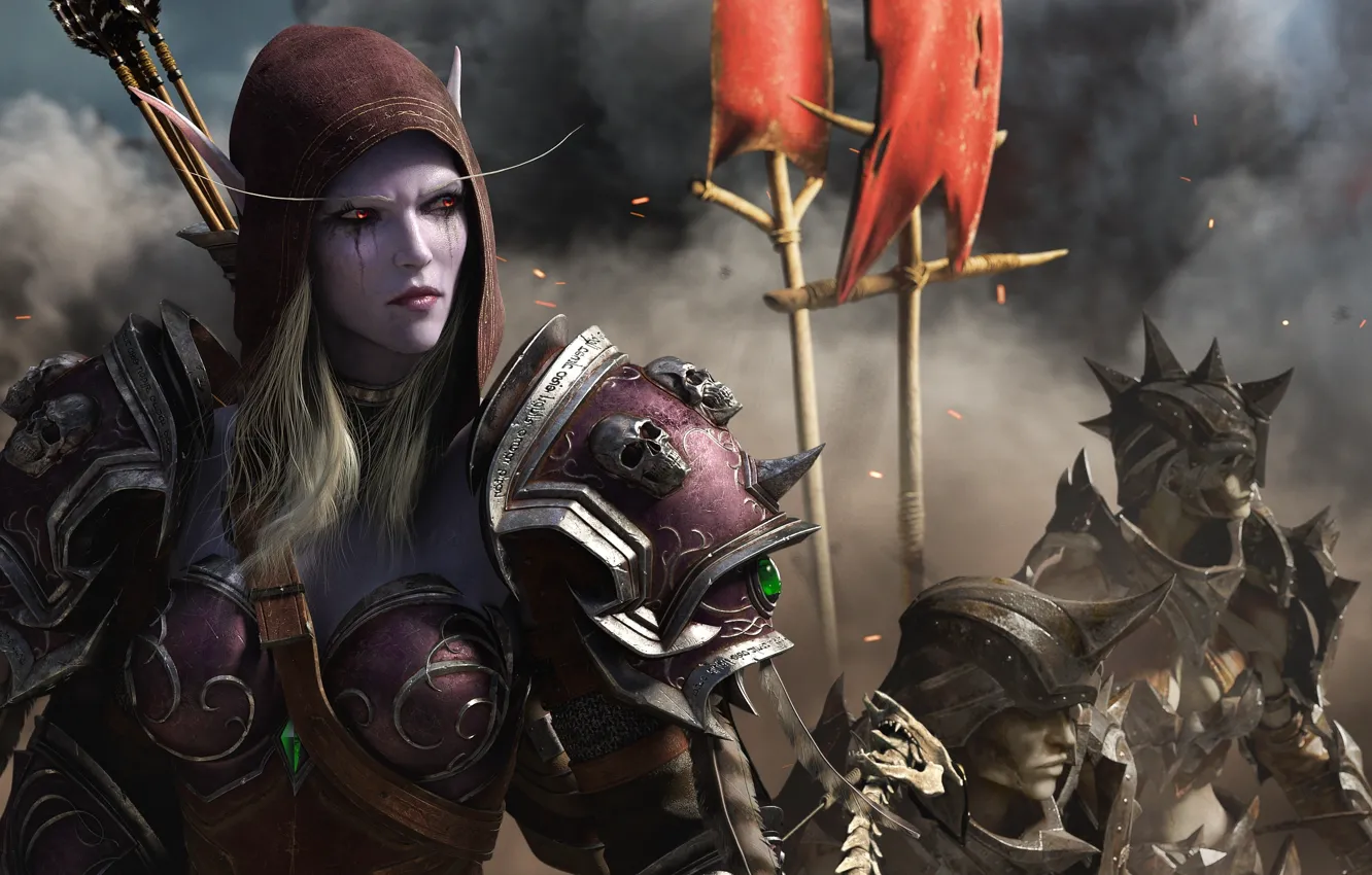 Photo wallpaper World of Warcraft, the forsaken, Silvanas Windrunner, The battle for Azeroth