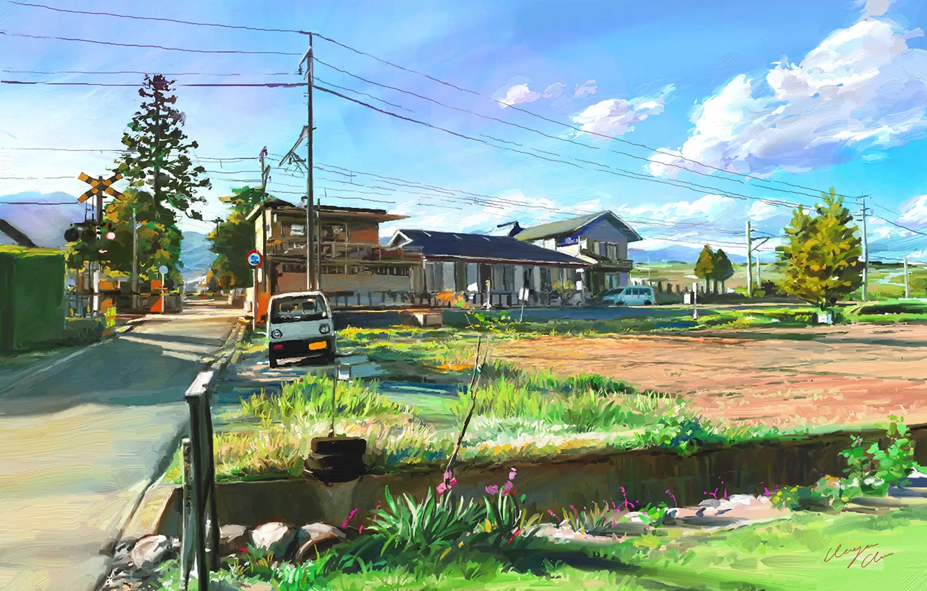Photo wallpaper landscape, Japan, day, art, Shitub52