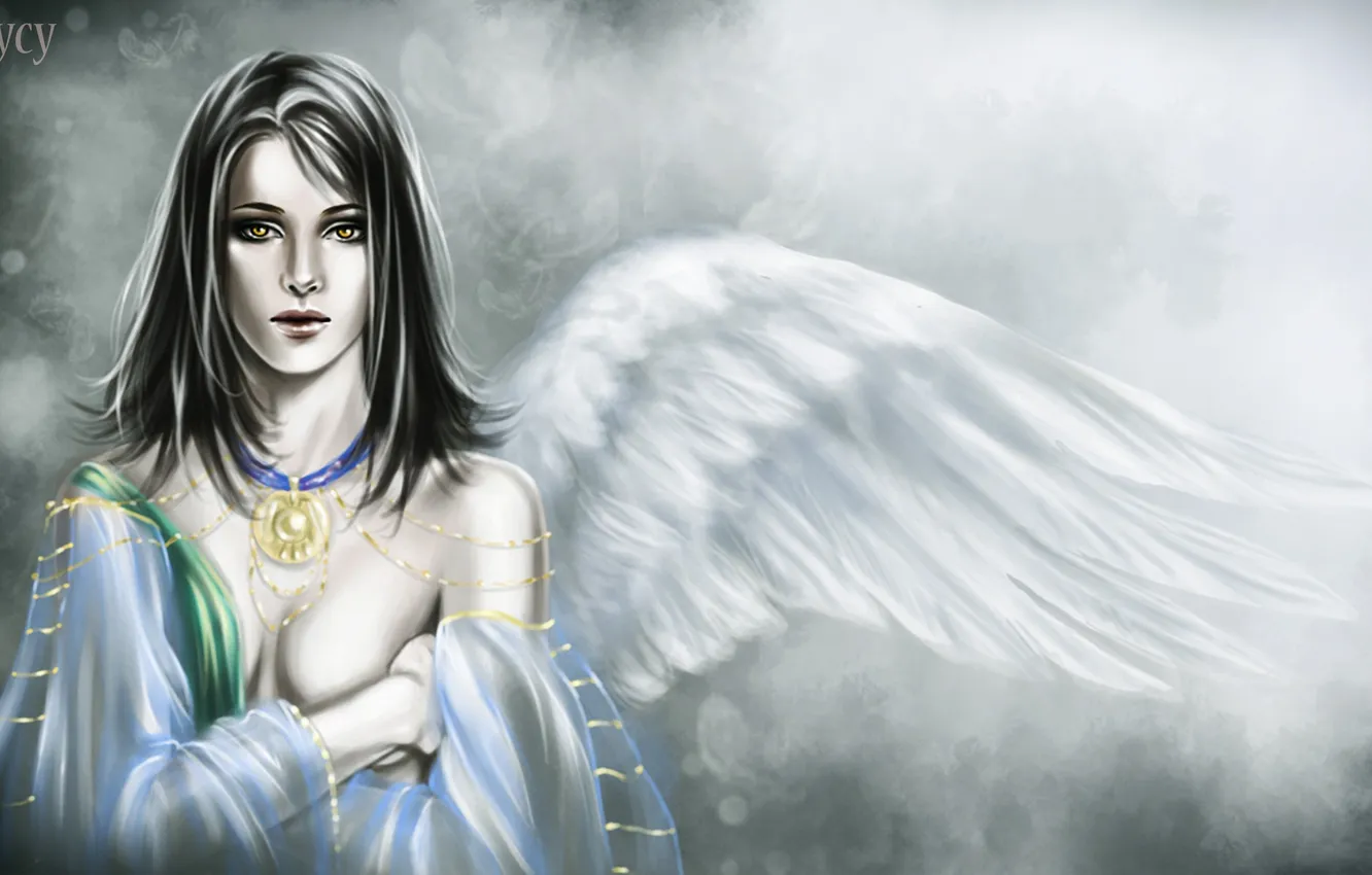 Photo wallpaper girl, decoration, wings, angel, art