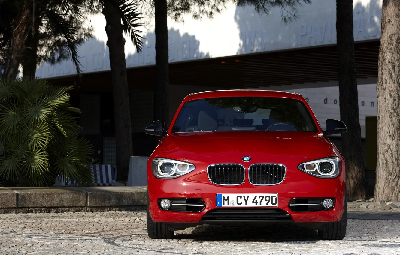 Photo wallpaper red, BMW, BMW, red, 1 series