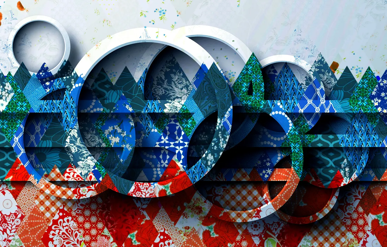 Photo wallpaper pattern, color, ring, the volume