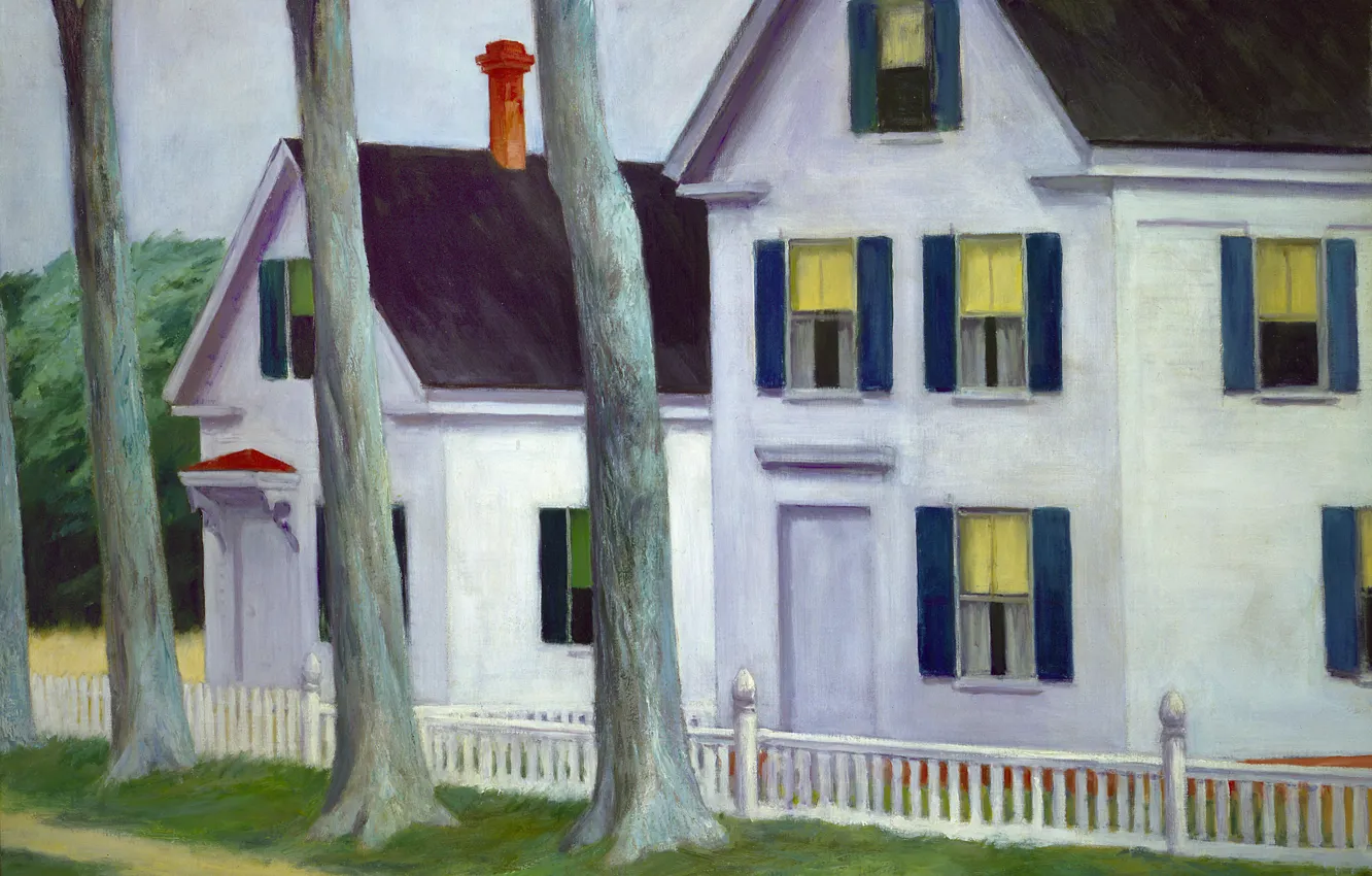 Photo wallpaper 1945, Edward Hopper, Two Puritans