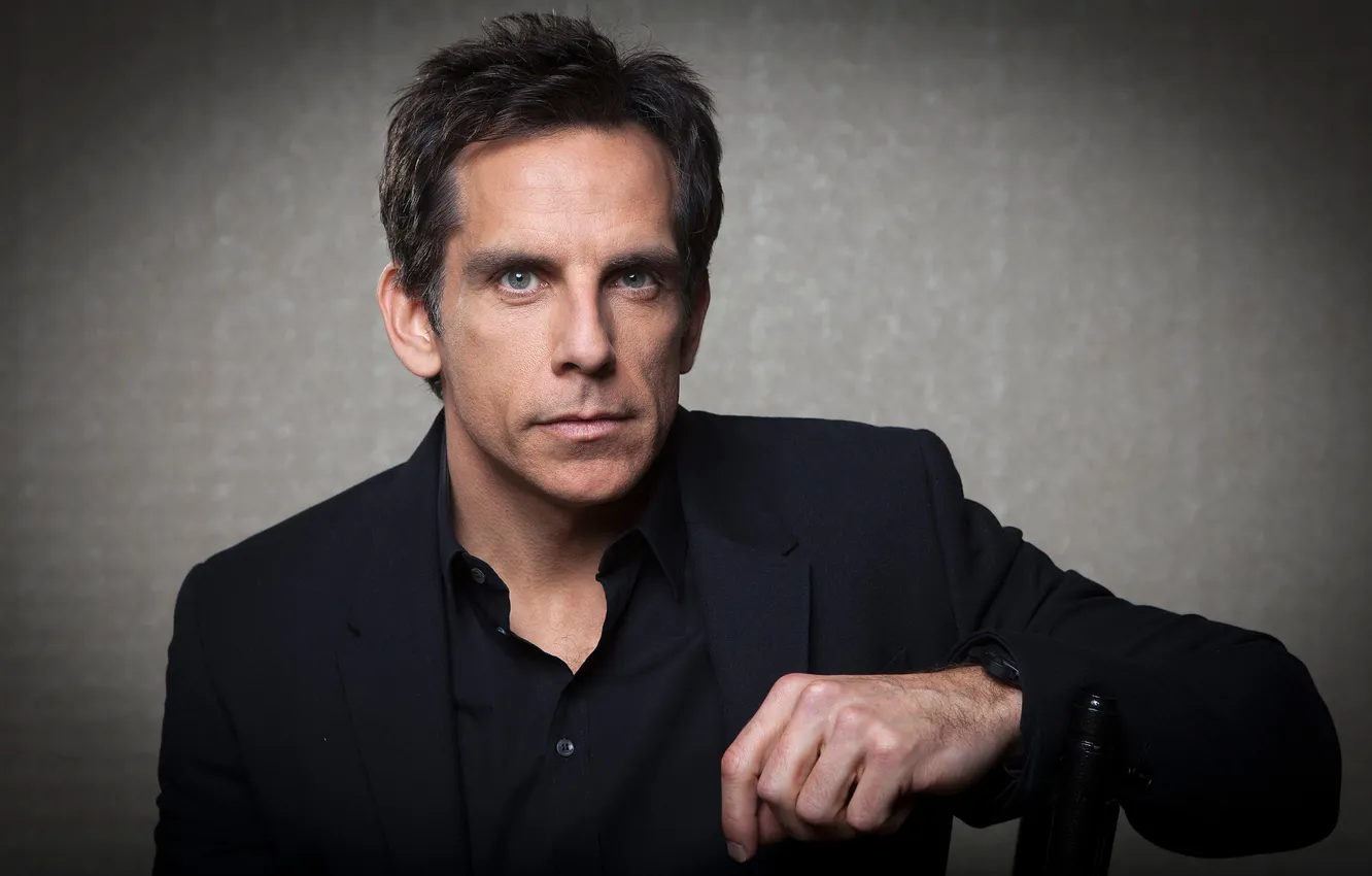 Photo wallpaper actor, portrait, Ben Stiller, shirt, Ben Stiller, chair, jacket