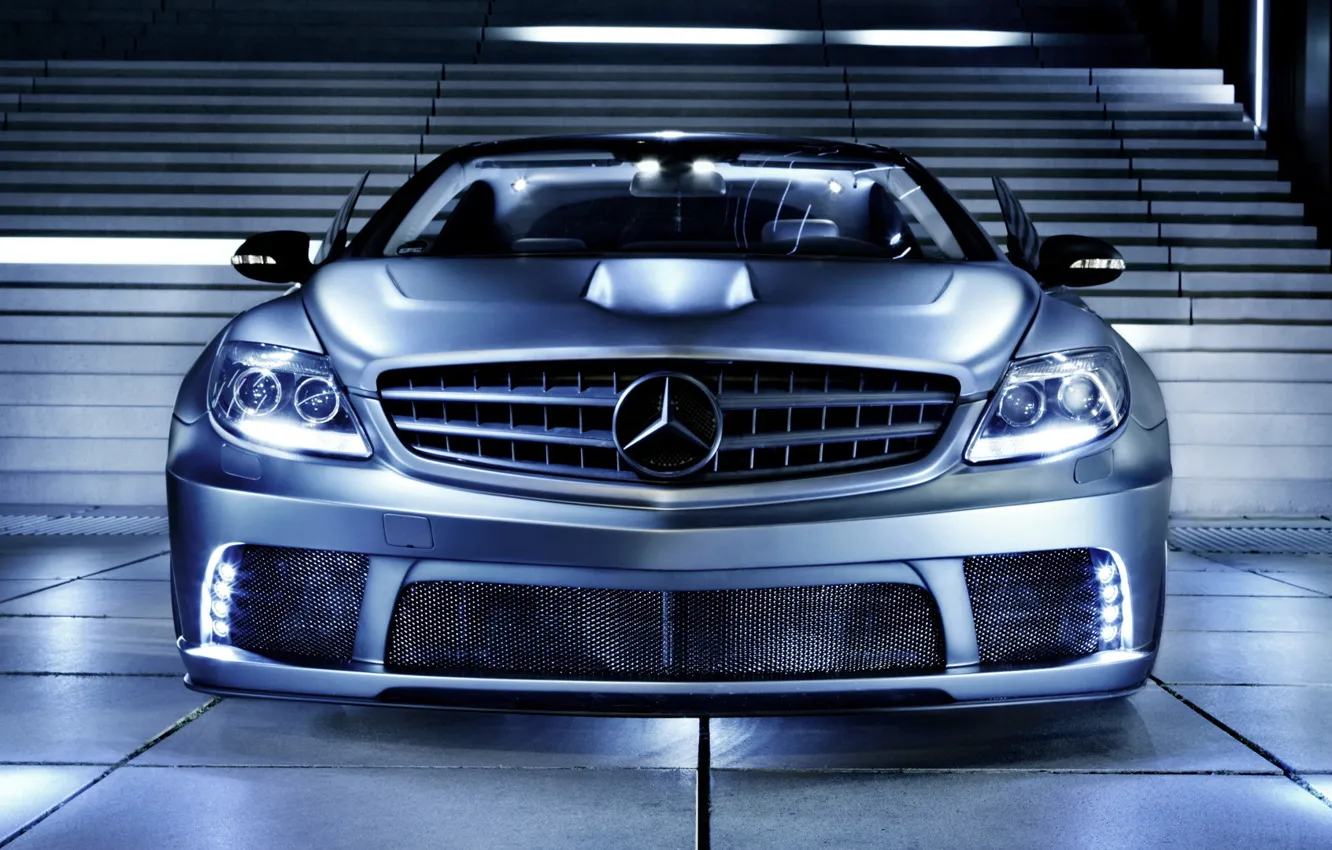 Photo wallpaper tuning, steps, Mercedes, the front, Mercedes-Benz CL63 AMG