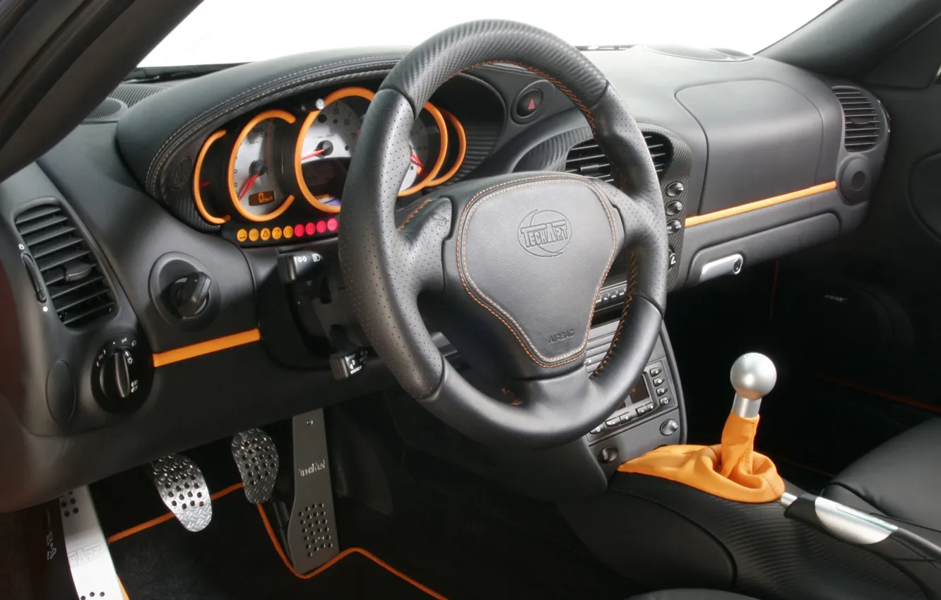Photo wallpaper 911, Porsche, the wheel, salon, dashboard