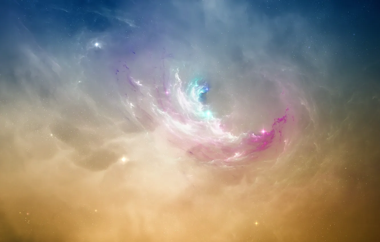Photo wallpaper stars, nebula, glow