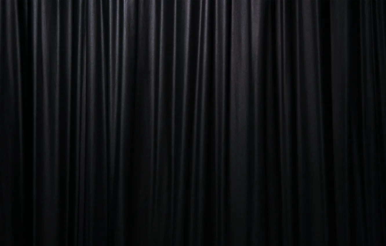 Photo wallpaper black background, blind, curtain