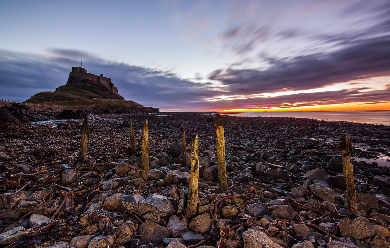 Photo wallpaper sea, landscape, sunset